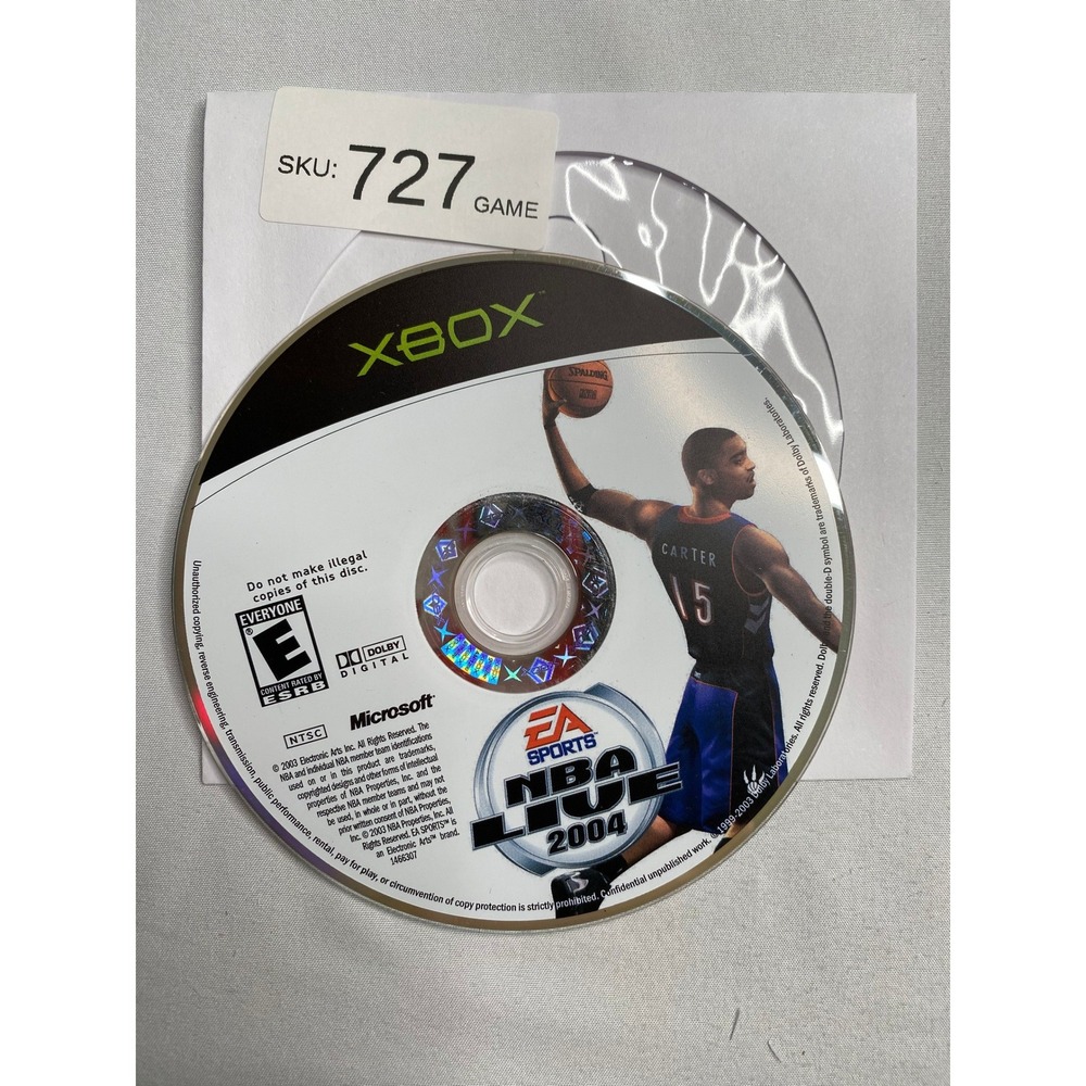 NBA Live 2004 Microsoft Xbox Game Disc Only